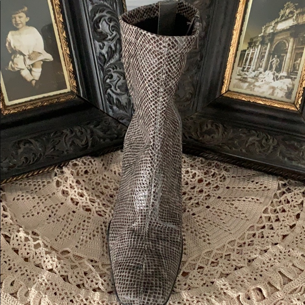 Snakeskin Booties-Faux Aerosoles Sz 7